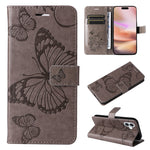 3D Butterfly Embossed Pattern Flip Leather Phone Case, For iPhone 17e / 16e, For iPhone 16 Pro Max, For iPhone 16 Pro, For iPhone 16 Plus, For iPhone 16