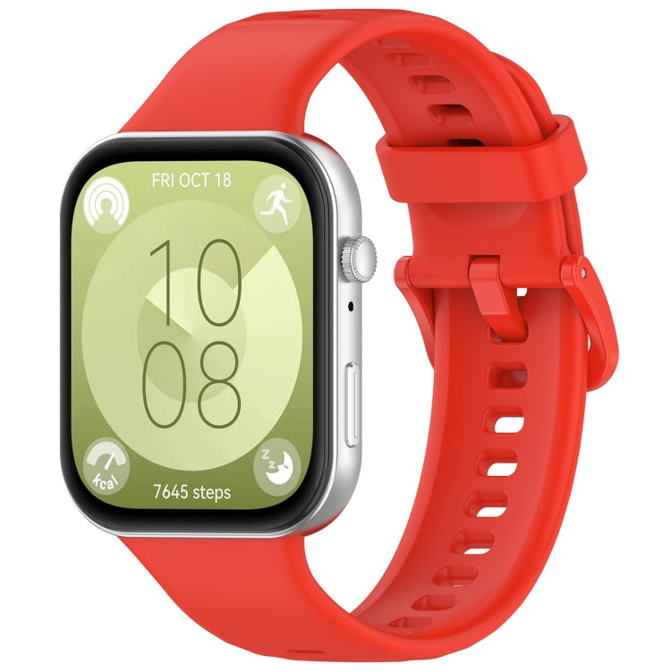 Colorful Buckle Silicone Sports Watch Band, For Huawei Watch Fit3