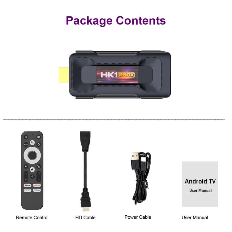 HK1 RBOX D8 RK3528 Android 13.0 クアッドコア 8K HD Wifi6 Bluetooth TVスティック、2GB+16GB、4GB+32GB
