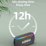 Xdobo X8 III BT5.3 IPX7ワイヤレススピーカーRGBライト付き、Bluetooth/TFカード/USB/AUX対応、X8 III