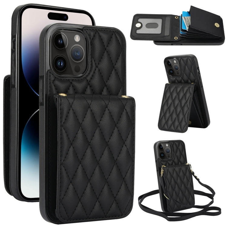 YM015 クロスボディ ロンビック カードバッグ RFID対応スマホケース、iPhone 14 Pro Max 用、iPhone 13 Pro Max 用、iPhone 13 Pro 用、iPhone 13 用、iPhone 12 / 12 Pro 用、iPhone 12 Pro Max 用、iPhone 11 Pro Max 用、iPhone 11 用