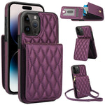 YM015 クロスボディ ロンビック カードバッグ RFID対応スマホケース、iPhone 14 Pro Max 用、iPhone 13 Pro Max 用、iPhone 13 Pro 用、iPhone 13 用、iPhone 12 / 12 Pro 用、iPhone 12 Pro Max 用、iPhone 11 Pro Max 用、iPhone 11 用