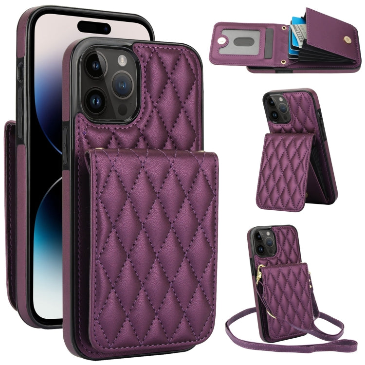 YM015 クロスボディ ロンビック カードバッグ RFID対応スマホケース、iPhone 14 Pro Max 用、iPhone 13 Pro Max 用、iPhone 13 Pro 用、iPhone 13 用、iPhone 12 / 12 Pro 用、iPhone 12 Pro Max 用、iPhone 11 Pro Max 用、iPhone 11 用