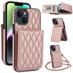 YM015 クロスボディ ロンビック カードバッグ RFID対応スマホケース、iPhone 14 Pro Max 用、iPhone 13 Pro Max 用、iPhone 13 Pro 用、iPhone 13 用、iPhone 12 / 12 Pro 用、iPhone 12 Pro Max 用、iPhone 11 Pro Max 用、iPhone 11 用