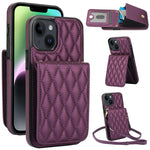 YM015 クロスボディ ロンビック カードバッグ RFID対応スマホケース、iPhone 14 Pro Max 用、iPhone 13 Pro Max 用、iPhone 13 Pro 用、iPhone 13 用、iPhone 12 / 12 Pro 用、iPhone 12 Pro Max 用、iPhone 11 Pro Max 用、iPhone 11 用