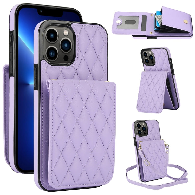 YM015 クロスボディ ロンビック カードバッグ RFID対応スマホケース、iPhone 14 Pro Max 用、iPhone 13 Pro Max 用、iPhone 13 Pro 用、iPhone 13 用、iPhone 12 / 12 Pro 用、iPhone 12 Pro Max 用、iPhone 11 Pro Max 用、iPhone 11 用