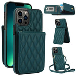 YM015 クロスボディ ロンビック カードバッグ RFID対応スマホケース、iPhone 14 Pro Max 用、iPhone 13 Pro Max 用、iPhone 13 Pro 用、iPhone 13 用、iPhone 12 / 12 Pro 用、iPhone 12 Pro Max 用、iPhone 11 Pro Max 用、iPhone 11 用