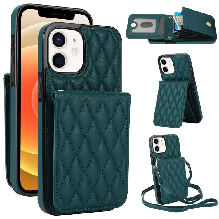 YM015 クロスボディ ロンビック カードバッグ RFID対応スマホケース、iPhone 14 Pro Max 用、iPhone 13 Pro Max 用、iPhone 13 Pro 用、iPhone 13 用、iPhone 12 / 12 Pro 用、iPhone 12 Pro Max 用、iPhone 11 Pro Max 用、iPhone 11 用