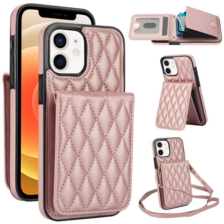 YM015 クロスボディ ロンビック カードバッグ RFID対応スマホケース、iPhone 14 Pro Max 用、iPhone 13 Pro Max 用、iPhone 13 Pro 用、iPhone 13 用、iPhone 12 / 12 Pro 用、iPhone 12 Pro Max 用、iPhone 11 Pro Max 用、iPhone 11 用