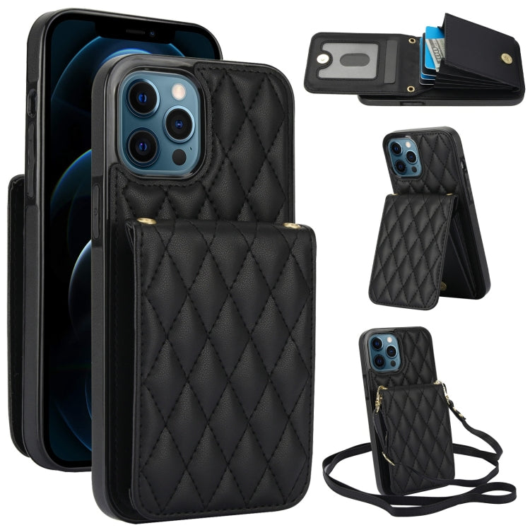 YM015 クロスボディ ロンビック カードバッグ RFID対応スマホケース、iPhone 14 Pro Max 用、iPhone 13 Pro Max 用、iPhone 13 Pro 用、iPhone 13 用、iPhone 12 / 12 Pro 用、iPhone 12 Pro Max 用、iPhone 11 Pro Max 用、iPhone 11 用