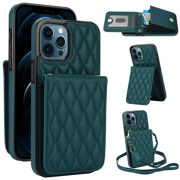 YM015 クロスボディ ロンビック カードバッグ RFID対応スマホケース、iPhone 14 Pro Max 用、iPhone 13 Pro Max 用、iPhone 13 Pro 用、iPhone 13 用、iPhone 12 / 12 Pro 用、iPhone 12 Pro Max 用、iPhone 11 Pro Max 用、iPhone 11 用