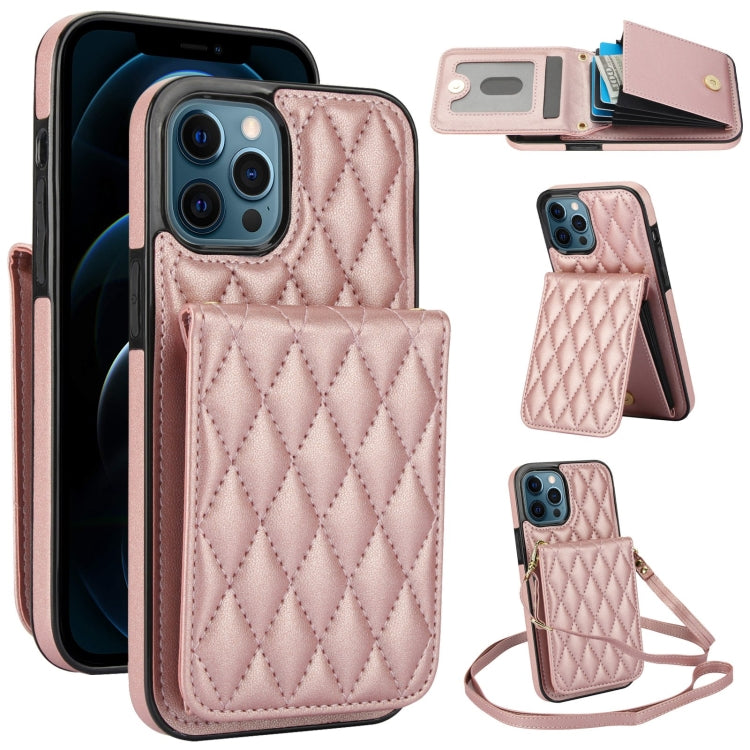 YM015 クロスボディ ロンビック カードバッグ RFID対応スマホケース、iPhone 14 Pro Max 用、iPhone 13 Pro Max 用、iPhone 13 Pro 用、iPhone 13 用、iPhone 12 / 12 Pro 用、iPhone 12 Pro Max 用、iPhone 11 Pro Max 用、iPhone 11 用