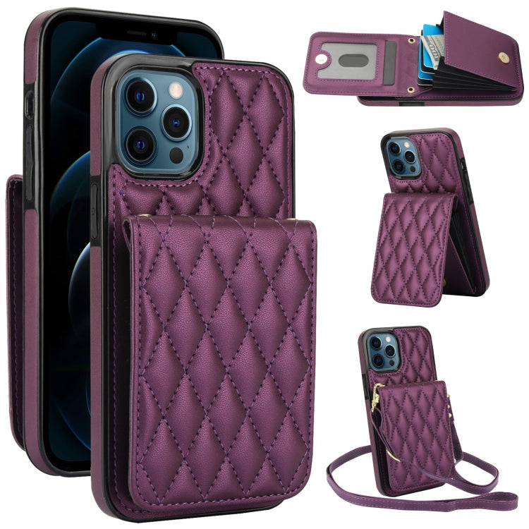 YM015 クロスボディ ロンビック カードバッグ RFID対応スマホケース、iPhone 14 Pro Max 用、iPhone 13 Pro Max 用、iPhone 13 Pro 用、iPhone 13 用、iPhone 12 / 12 Pro 用、iPhone 12 Pro Max 用、iPhone 11 Pro Max 用、iPhone 11 用