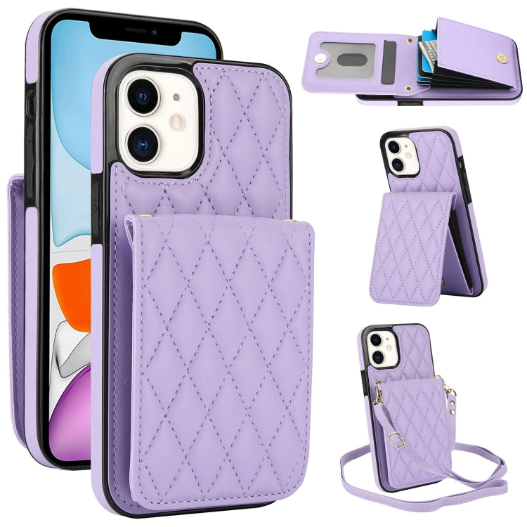 YM015 クロスボディ ロンビック カードバッグ RFID対応スマホケース、iPhone 14 Pro Max 用、iPhone 13 Pro Max 用、iPhone 13 Pro 用、iPhone 13 用、iPhone 12 / 12 Pro 用、iPhone 12 Pro Max 用、iPhone 11 Pro Max 用、iPhone 11 用