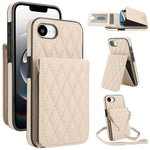 YM015 Crossbody Rhombic Card Bag RFID Phone Case, For iPhone 16e / 17e, For iPhone 17 Pro Max, For iPhone 17 Pro, For iPhone 17, For iPhone Air, For iPhone 16 Pro Max, For iPhone 16 Pro, For iPhone 16 Plus