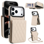 YM015 Crossbody Rhombic Card Bag RFID Phone Case, For iPhone 16e / 17e, For iPhone 17 Pro Max, For iPhone 17 Pro, For iPhone 17, For iPhone Air, For iPhone 16 Pro Max, For iPhone 16 Pro, For iPhone 16 Plus