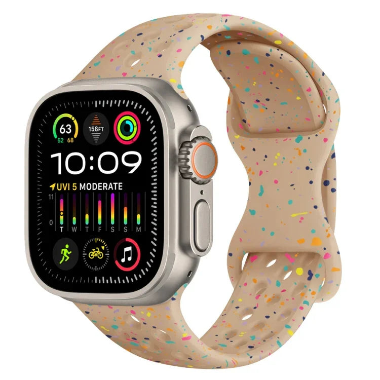 ホールスタイル バタフライバックル 迷彩シリコンウォッチバンド、Apple Watch Ultra 2 49mm 用、Apple Watch Series 9 45mm 用、Apple Watch Series 9 41mm 用、Apple Watch Ultra 49mm 用