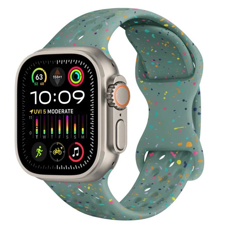ホールスタイル バタフライバックル 迷彩シリコンウォッチバンド、Apple Watch Ultra 2 49mm 用、Apple Watch Series 9 45mm 用、Apple Watch Series 9 41mm 用、Apple Watch Ultra 49mm 用