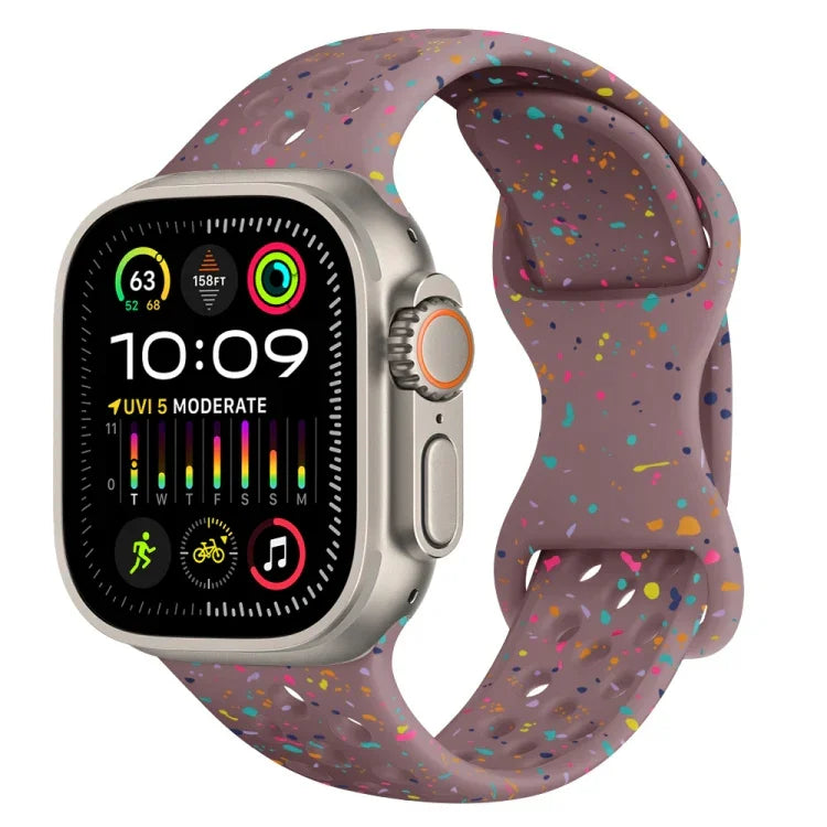 ホールスタイル バタフライバックル 迷彩シリコンウォッチバンド、Apple Watch Ultra 2 49mm 用、Apple Watch Series 9 45mm 用、Apple Watch Series 9 41mm 用、Apple Watch Ultra 49mm 用