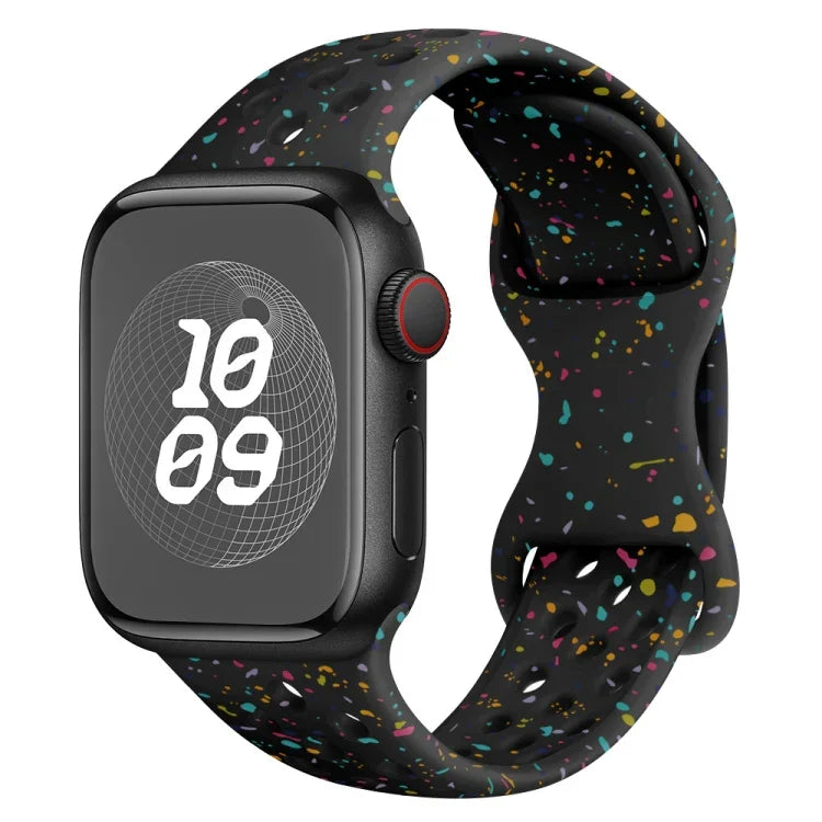 ホールスタイル バタフライバックル 迷彩シリコンウォッチバンド、Apple Watch Ultra 2 49mm 用、Apple Watch Series 9 45mm 用、Apple Watch Series 9 41mm 用、Apple Watch Ultra 49mm 用