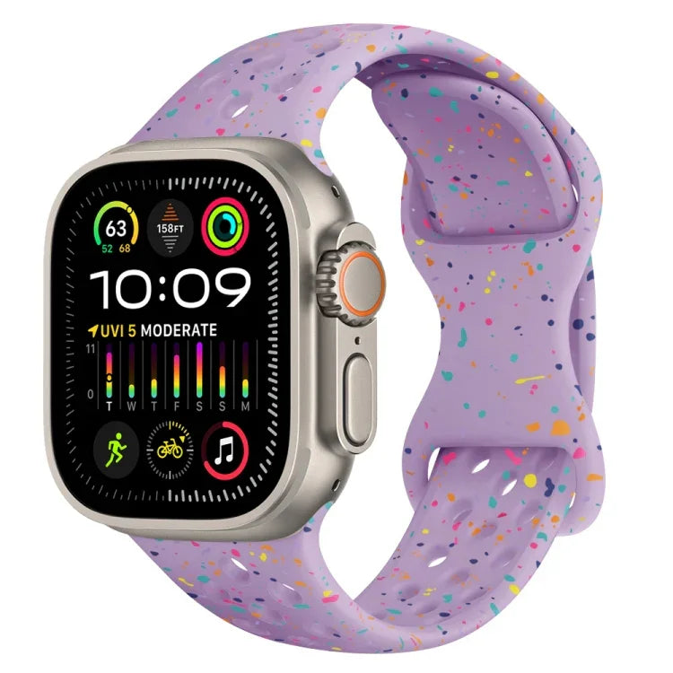 ホールスタイル バタフライバックル 迷彩シリコンウォッチバンド、Apple Watch Ultra 2 49mm 用、Apple Watch Series 9 45mm 用、Apple Watch Series 9 41mm 用、Apple Watch Ultra 49mm 用