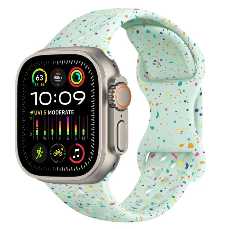 ホールスタイル バタフライバックル 迷彩シリコンウォッチバンド、Apple Watch Ultra 2 49mm 用、Apple Watch Series 9 45mm 用、Apple Watch Series 9 41mm 用、Apple Watch Ultra 49mm 用