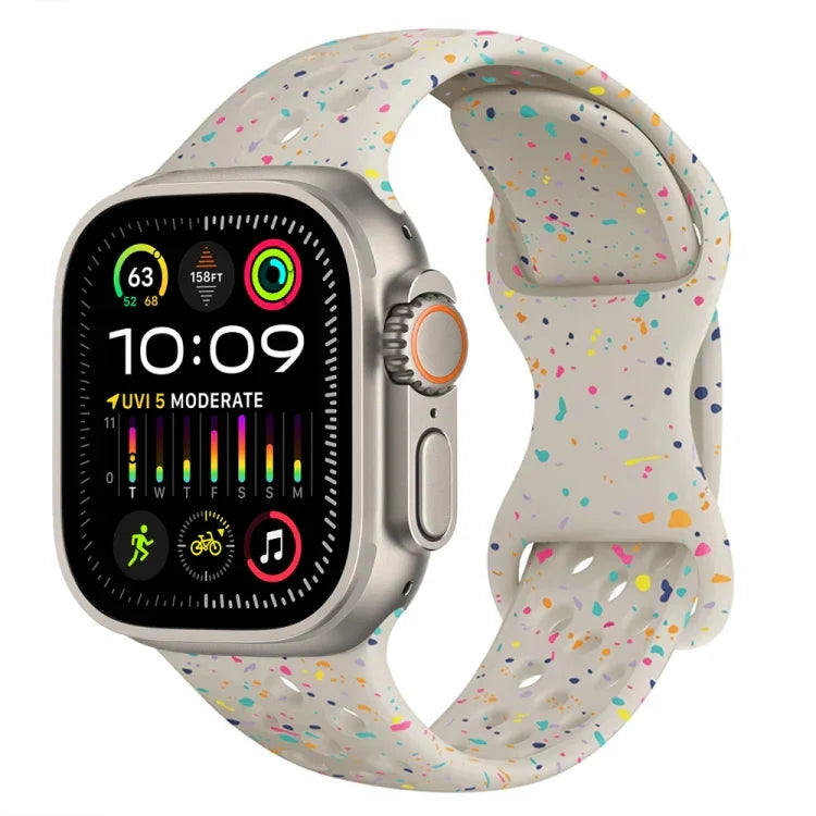 ホールスタイル バタフライバックル 迷彩シリコンウォッチバンド、Apple Watch Ultra 2 49mm 用、Apple Watch Series 9 45mm 用、Apple Watch Series 9 41mm 用、Apple Watch Ultra 49mm 用
