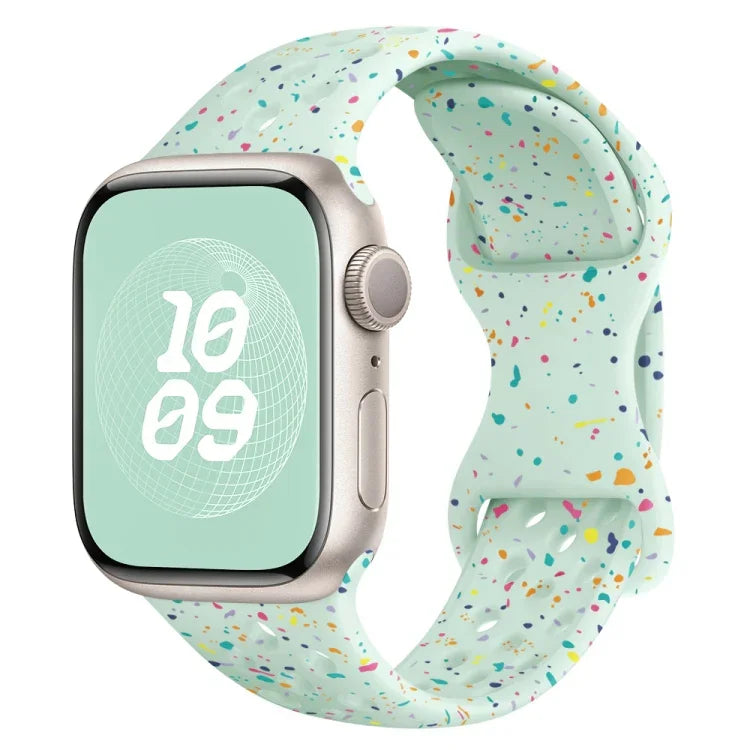 ホールスタイル バタフライバックル 迷彩シリコンウォッチバンド、Apple Watch Series 6 40mm 用、Apple Watch Series 6 44mm 用、Apple Watch Series 5 44mm 用、Apple Watch Series 5 40mm 用