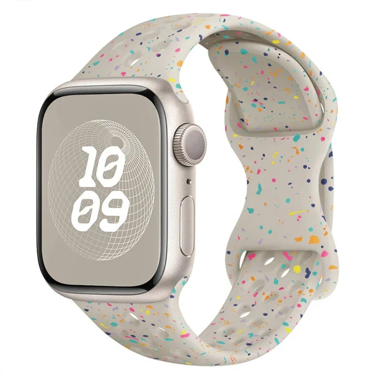 ホールスタイル バタフライバックル 迷彩シリコンウォッチバンド、Apple Watch Series 4 44mm 用、Apple Watch Series 4 40mm 用、Apple Watch Series 3 38mm 用、Apple Watch Series 3 42mm 用