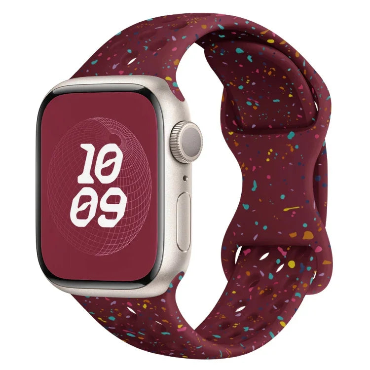 ホールスタイル バタフライバックル 迷彩シリコンウォッチバンド、Apple Watch Series 2 42mm 用、Apple Watch Series 2 38mm 用、Apple Watch 42mm 用、Apple Watch 38mm 用