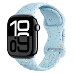 ホールスタイル バタフライバックル 迷彩シリコンウォッチバンド、Apple Watch Series 10 46mm 用、Apple Watch Series 10 42mm 用、Apple Watch SE 2023 44mm 用、Apple Watch SE 2023 40mm 用