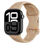ホールスタイル バタフライバックル 迷彩シリコンウォッチバンド、Apple Watch Series 10 46mm 用、Apple Watch Series 10 42mm 用、Apple Watch SE 2023 44mm 用、Apple Watch SE 2023 40mm 用