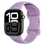 ホールスタイル バタフライバックル 迷彩シリコンウォッチバンド、Apple Watch Series 10 46mm 用、Apple Watch Series 10 42mm 用、Apple Watch SE 2023 44mm 用、Apple Watch SE 2023 40mm 用
