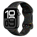 ホールスタイル バタフライバックル 迷彩シリコンウォッチバンド、Apple Watch Series 10 46mm 用、Apple Watch Series 10 42mm 用、Apple Watch SE 2023 44mm 用、Apple Watch SE 2023 40mm 用