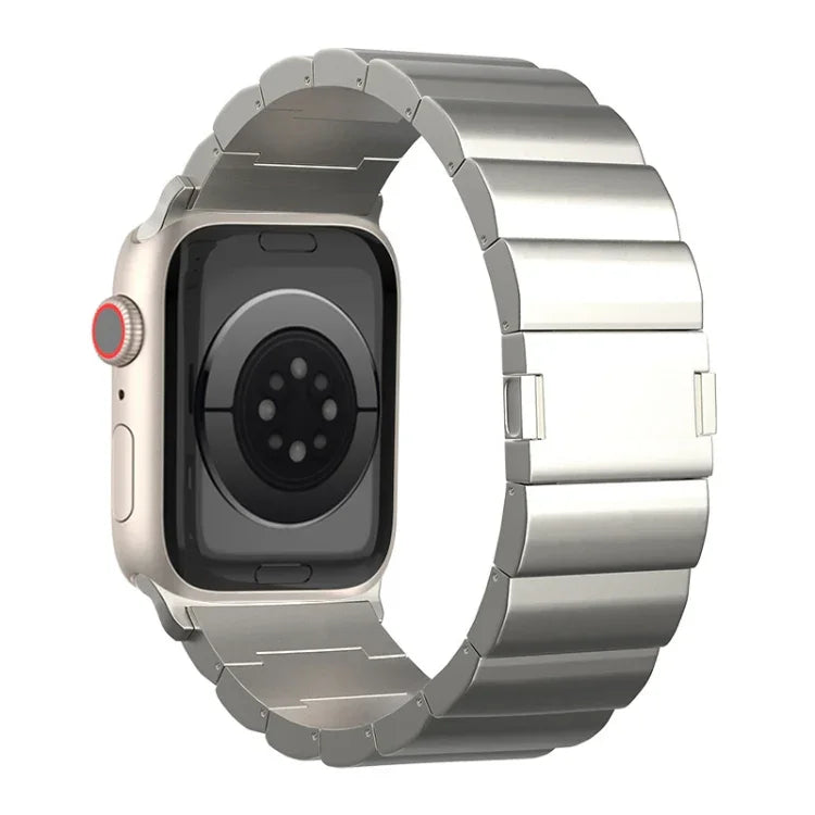 ワンビーズ マグネティックバックル チタンメタルウォッチバンド、Apple Watch Series 7 41mm 用、Apple Watch Series 7 45mm 用、Apple Watch SE 40mm 用、Apple Watch SE 44mm 用、Apple Watch Series 6 40mm 用、Apple Watch Series 6 44mm 用、Apple Watch Series 5 4...