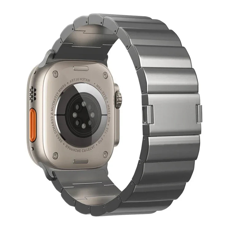ワンビーズ マグネティックバックル チタンメタルウォッチバンド、Apple Watch Series 10 46mm 用、Apple Watch Series 10 42mm 用、Apple Watch SE 2023 44mm 用、Apple Watch SE 2023 40mm 用、Apple Watch Ultra 2 49mm 用、Apple Watch Series 9 45mm 用