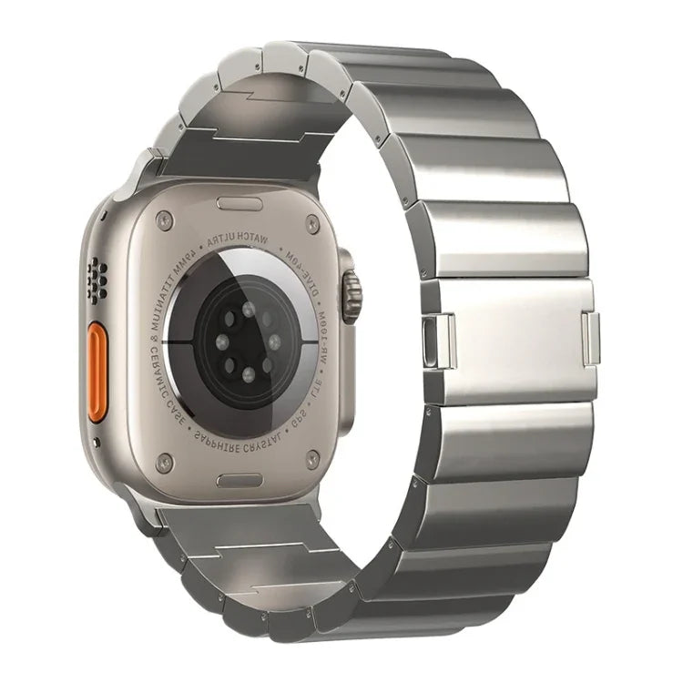 ワンビーズ マグネティックバックル チタンメタルウォッチバンド、Apple Watch Series 10 46mm 用、Apple Watch Series 10 42mm 用、Apple Watch SE 2023 44mm 用、Apple Watch SE 2023 40mm 用、Apple Watch Ultra 2 49mm 用、Apple Watch Series 9 45mm 用