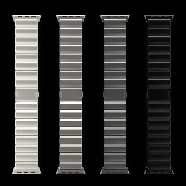 ワンビーズ マグネティックバックル チタンメタルウォッチバンド、Apple Watch Series 10 46mm 用、Apple Watch Series 10 42mm 用、Apple Watch SE 2023 44mm 用、Apple Watch SE 2023 40mm 用、Apple Watch Ultra 2 49mm 用、Apple Watch Series 9 45mm 用