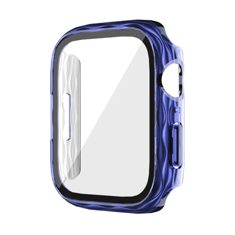 2イン1 PC ハイブリッド強化ガラスプロテクターケース、Apple Watch Series 6 / 5 / 4 / SE 44mm用、Apple Watch Series 6 / 5 / 4 / SE 40mm用、Apple Watch Series 9 / 8 / 7 45mm用、Apple Watch Series 9 / 8 / 7 41mm用