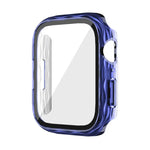 2イン1 PC ハイブリッド強化ガラスプロテクターケース、Apple Watch Series 6 / 5 / 4 / SE 44mm用、Apple Watch Series 6 / 5 / 4 / SE 40mm用、Apple Watch Series 9 / 8 / 7 45mm用、Apple Watch Series 9 / 8 / 7 41mm用