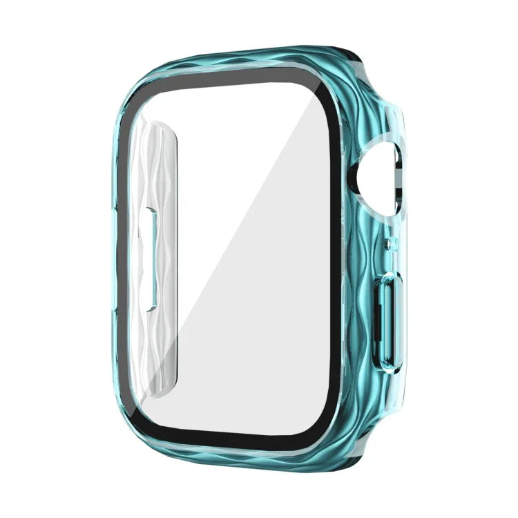 2イン1 PC ハイブリッド強化ガラスプロテクターケース、Apple Watch Series 6 / 5 / 4 / SE 44mm用、Apple Watch Series 6 / 5 / 4 / SE 40mm用、Apple Watch Series 9 / 8 / 7 45mm用、Apple Watch Series 9 / 8 / 7 41mm用