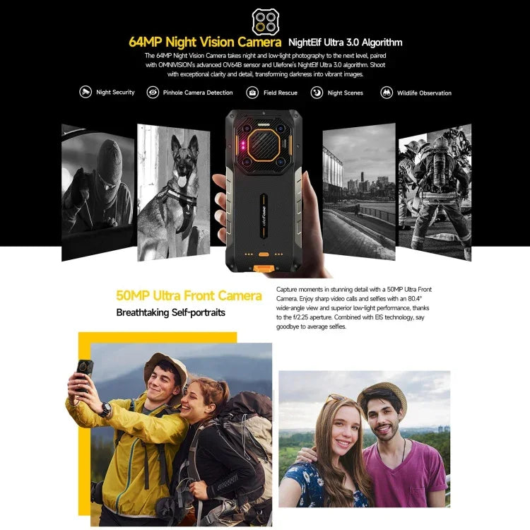 Ulefone Armor 26 Ultra 頑丈スマホ、6.78インチ Android 13 MediaTek Dimensity 8020 オクタコア、ネットワーク：5G、NFC、12GB+512GB