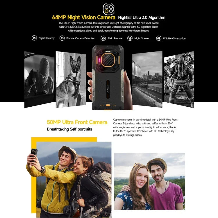 Ulefone Armor 26 Ultra トランシーバーバージョン 頑丈スマホ、6.78インチ Android 13 MediaTek Dimensity 8020 オクタコア、ネットワーク：5G、NFC、12GB+512GB トランシーバーバージョン