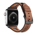 メッシュカーフスキン本革ウォッチバンド、Apple Watch SE 2023 44mm用、Apple Watch SE 2023 40mm用、Apple Watch Ultra 2 49mm用、Apple Watch Series 9 45mm用、Apple Watch Series 9 41mm用、Apple Watch Ultra 49mm用
