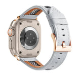 メッシュカーフスキン本革ウォッチバンド、Apple Watch SE 2023 44mm用、Apple Watch SE 2023 40mm用、Apple Watch Ultra 2 49mm用、Apple Watch Series 9 45mm用、Apple Watch Series 9 41mm用、Apple Watch Ultra 49mm用