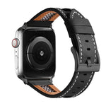 Mesh Calfskin Genuine Leather Watch Band, For Apple Watch Series 8 41mm, For Apple Watch Series 8 45mm, For Apple Watch SE 2022 40mm, For Apple Watch SE 2022 44mm, For Apple Watch Series 7 41mm, For Apple Watch Series 7 45mm