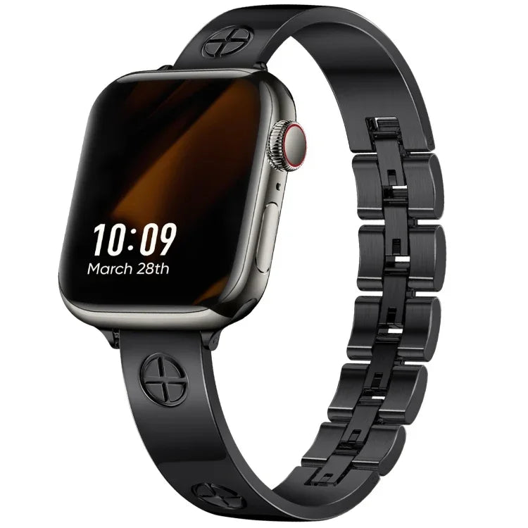 クロスブレスレットステンレススチールウォッチバンド、Apple Watch SE 40mm用、Apple Watch SE 44mm用、Apple Watch Series 6 40mm用、Apple Watch Series 6 44mm用、Apple Watch Series 5 44mm用、Apple Watch Series 5 40mm用、Apple Watch Series 4 44mm用