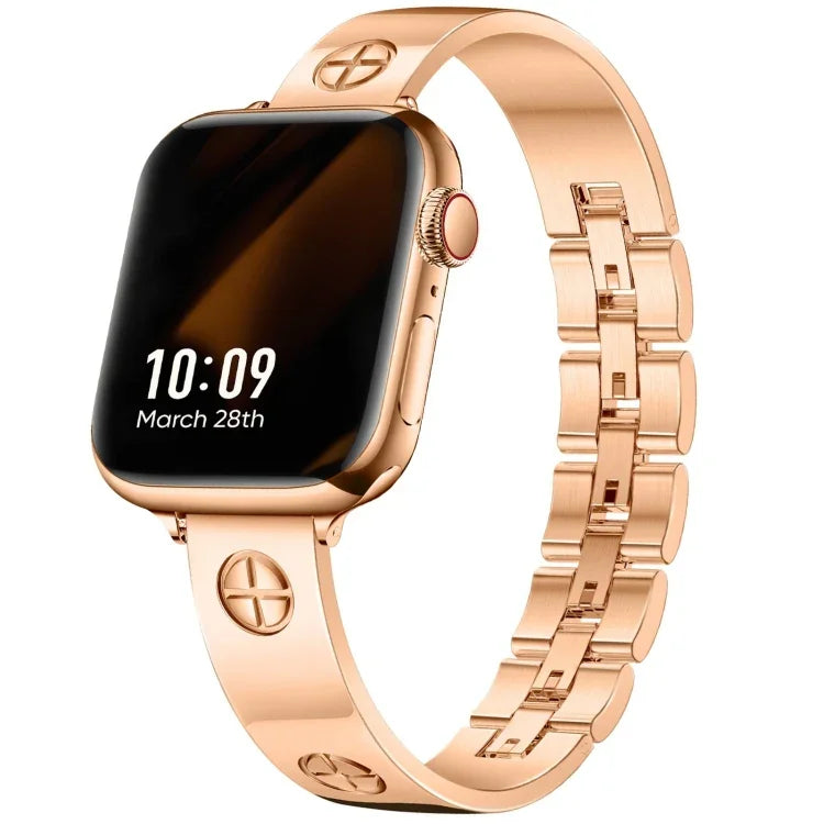 クロスブレスレットステンレススチールウォッチバンド、Apple Watch SE 40mm用、Apple Watch SE 44mm用、Apple Watch Series 6 40mm用、Apple Watch Series 6 44mm用、Apple Watch Series 5 44mm用、Apple Watch Series 5 40mm用、Apple Watch Series 4 44mm用