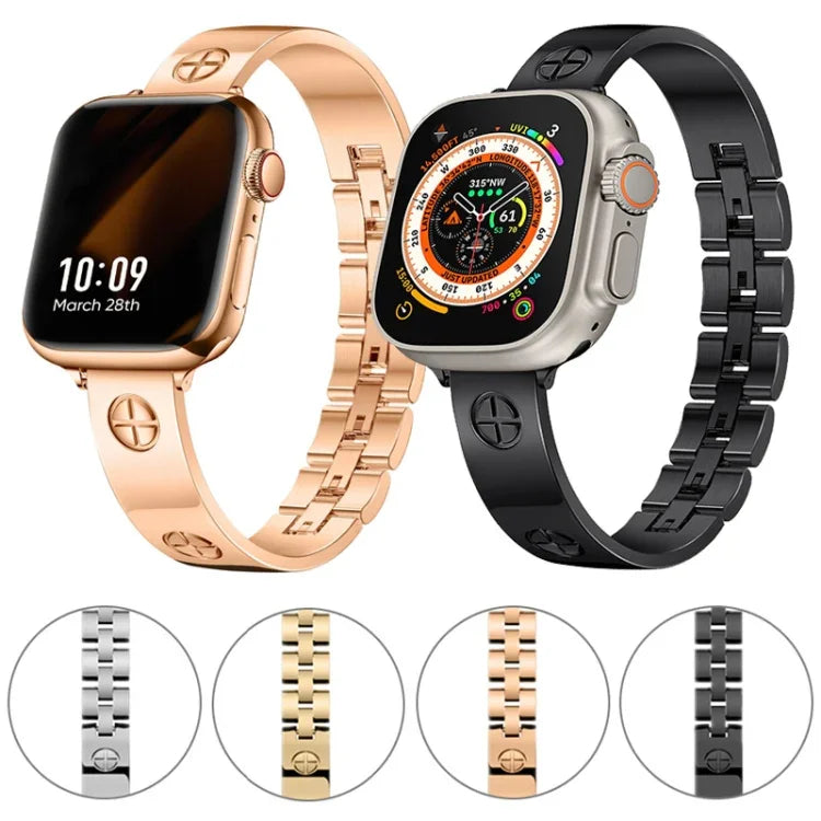 クロスブレスレットステンレススチールウォッチバンド、Apple Watch SE 40mm用、Apple Watch SE 44mm用、Apple Watch Series 6 40mm用、Apple Watch Series 6 44mm用、Apple Watch Series 5 44mm用、Apple Watch Series 5 40mm用、Apple Watch Series 4 44mm用