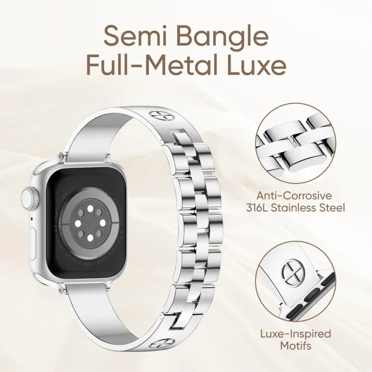 クロスブレスレットステンレススチールウォッチバンド、Apple Watch SE 40mm用、Apple Watch SE 44mm用、Apple Watch Series 6 40mm用、Apple Watch Series 6 44mm用、Apple Watch Series 5 44mm用、Apple Watch Series 5 40mm用、Apple Watch Series 4 44mm用